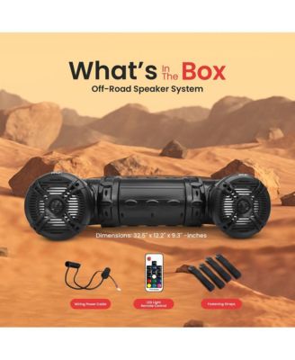 Off-Road Bluetooth Speaker System with LED Lights PLATV85BT.5 - 1000 Watt - Black