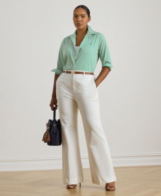 Plus Size Classic-Fit Striped Broadcloth Shirt