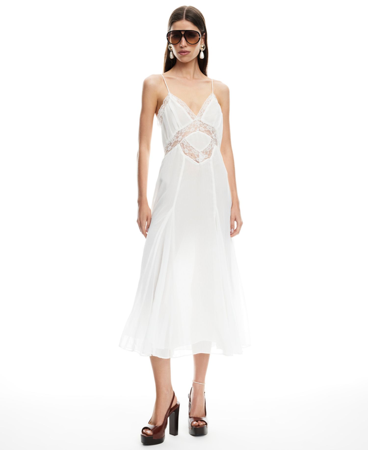 Women's Harmony Plunge Neck Midi Dress