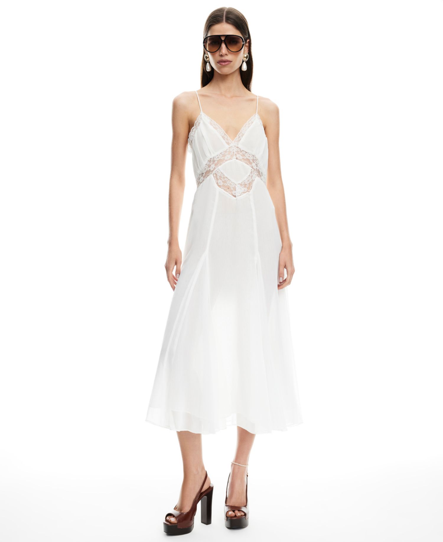 Women's Harmony Plunge Neck Midi Dress