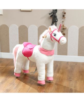 Ride on Unicorn Toy, Plush Baby Rocking Horse for Kids 4-7 Years