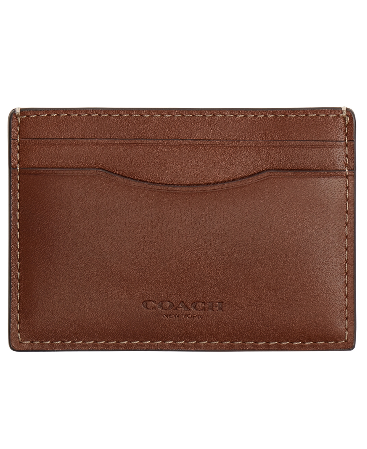 Coach Men's Money Clip Card Case - Redwood