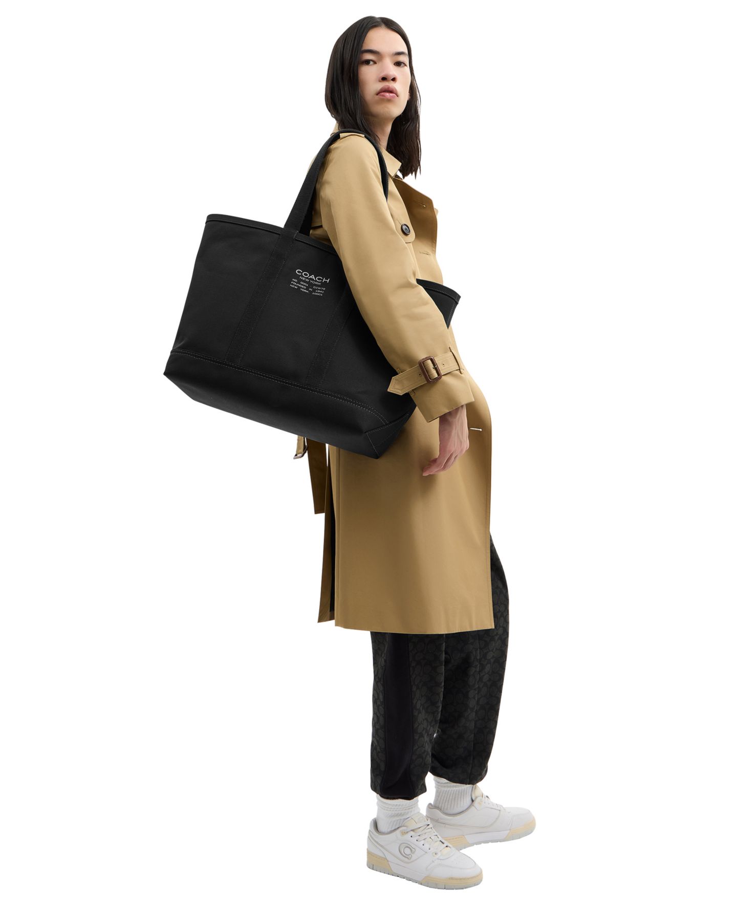 Мужская сумка COACH Utility Canvas, цвет: Чёрный — фото 7