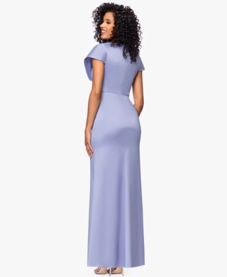 Petite V-Neck Long Sheath Dress