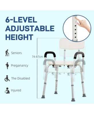 Adjustable Medical Shower Chair BathTub Seat Bench Easy Detachable Backrest