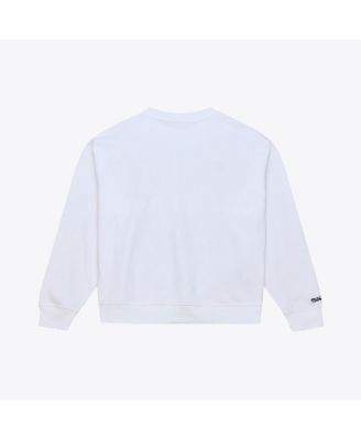 Women's White Los Angeles Lakers Lightweight Block Letter Sweatshirt