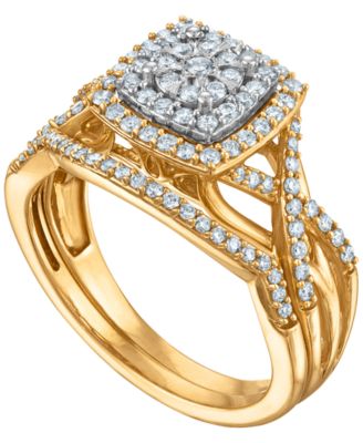 Diamond Bridal Set (5/8 ct. t.w.) in 10k Yellow Gold
