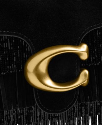 Crystal Beaded Fringe Tabby Medium Shoulder Bag 26