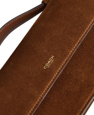 Suede Elora Top Handle Leather Crossbody Bag