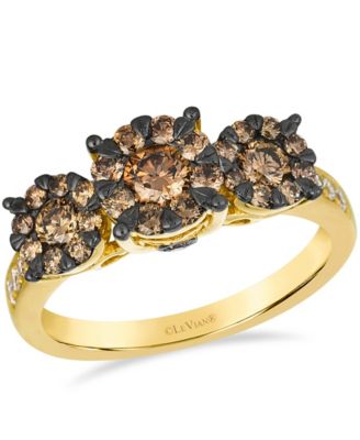 Le Vian - Nude Diamond (0.12 ct. t.w.) and Chocolate Diamond (0.88 ct. t.w.) Ring in 14K Honey Gold