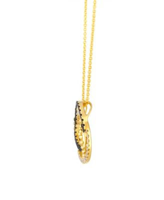 Chocolate Diamond (0.17 ct. t.w.) and Nude Diamond (0.13 ct. t.w.) Pendant Necklace in 14k Honey Gold