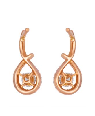 Diamond (3/8 ct. t.w.) Drop Earrings in 14k Strawberry Gold