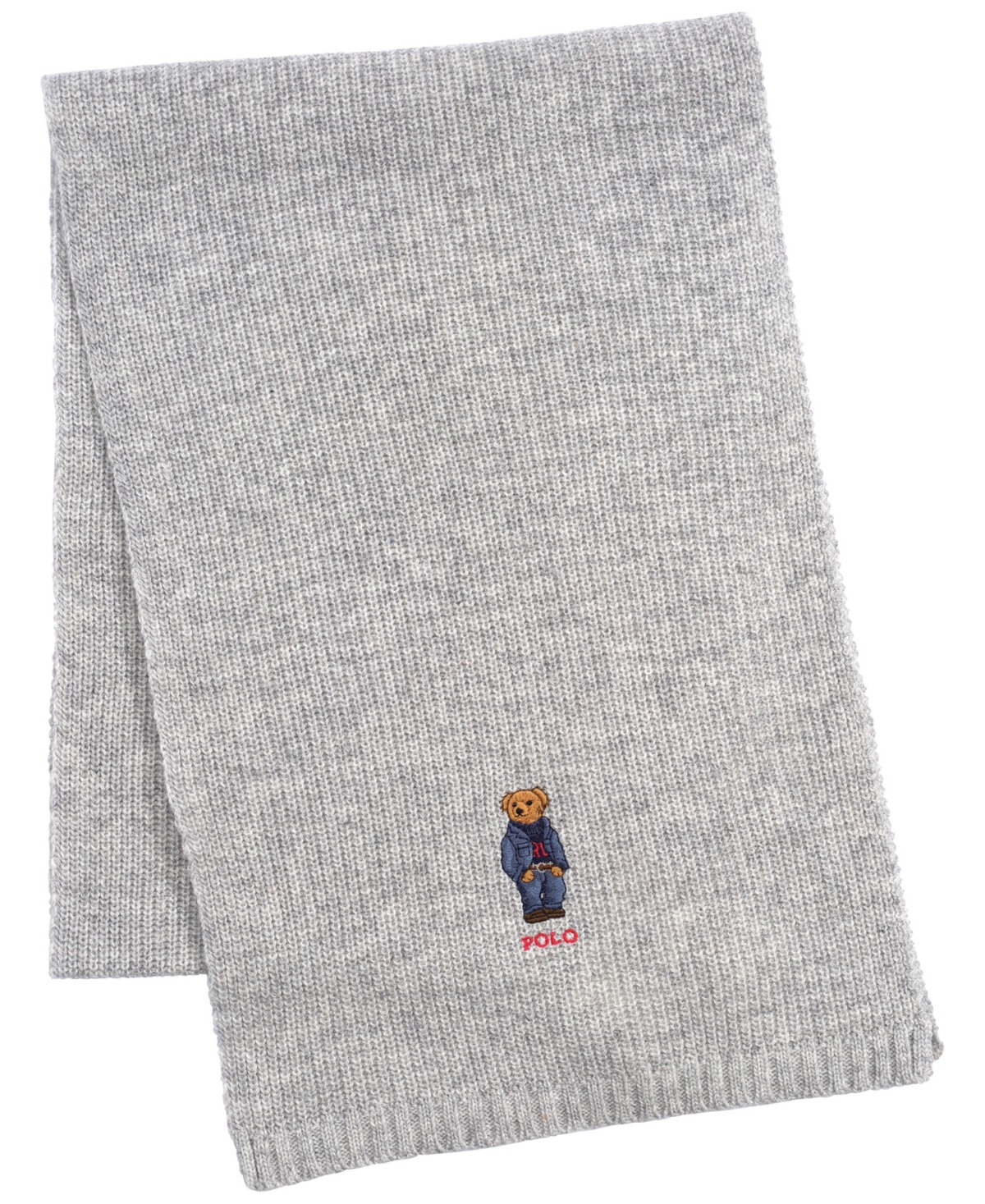 Polo Ralph Lauren Men's Solid Denim Bear Scarf
