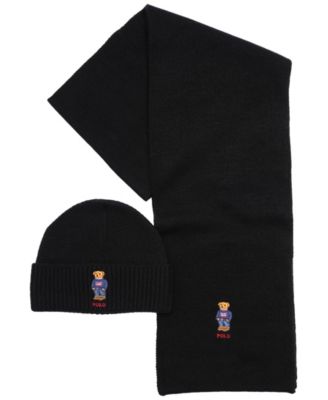 Polo Ralph Lauren - Men's Flag Bear Beanie and Scarf, 2-Piece Set