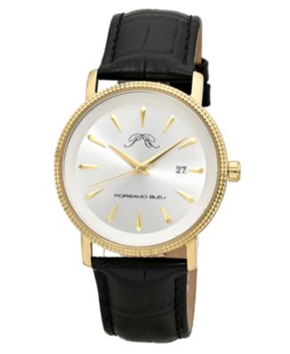 Men's Veritas 2 Genuine Leather Band Watch 1362DVEL