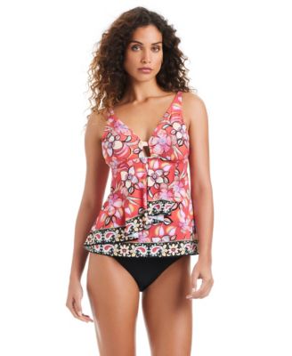 Women's Flame Palmette Over-The-Shoulder Tankini