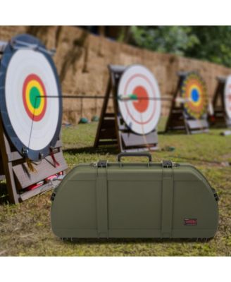 Hard Protective Storage Case, Archery Bow & Arrow iSeries Shaped Case, Green