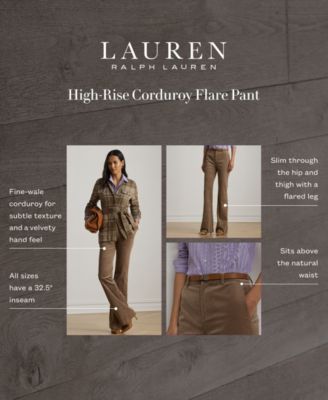 Women's High Rise Corduroy Flare Pants