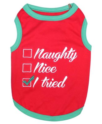 Naughty or Nice Holiday Dog T-Shirt