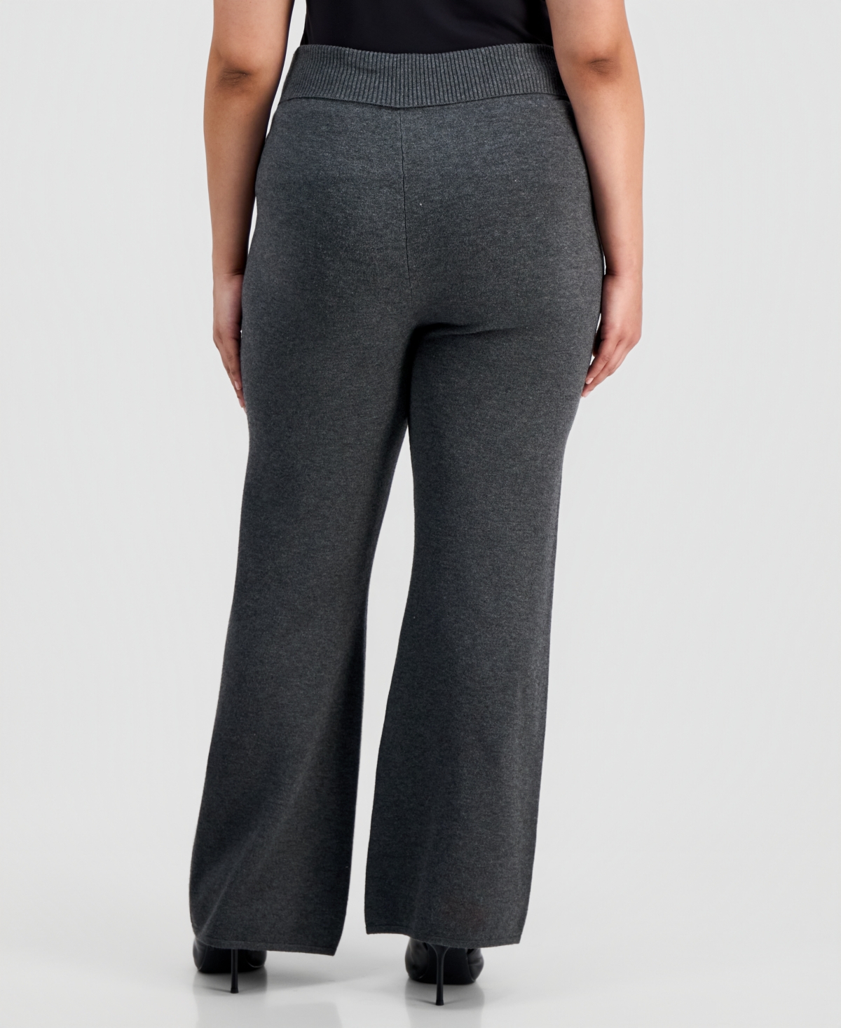 Bar Iii Trendy Plus Pull-On Flare-Leg Pants, Macy's Exclusive