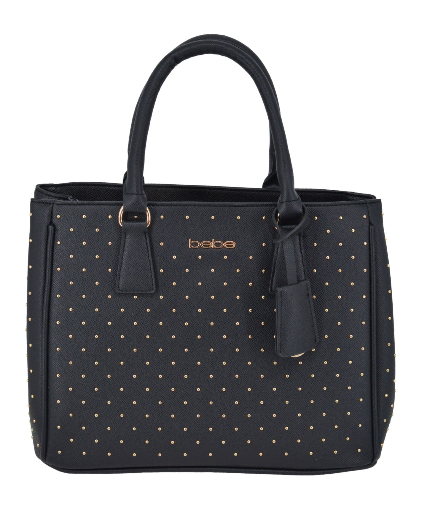 Женская сумка Bebe Sagan Studded Medium Satchel, цвет: Чёрный — фото 1