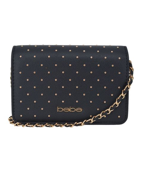 Женская сумка Bebe Sagan Studded Mini Crossbody, цвет: Чёрный