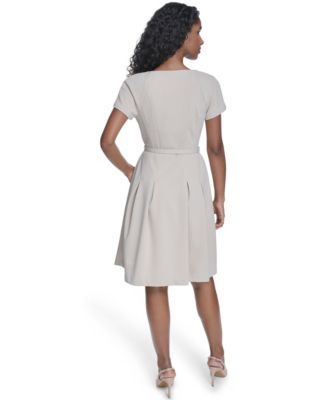 Women's Crepe V-Neck Blazer Dress