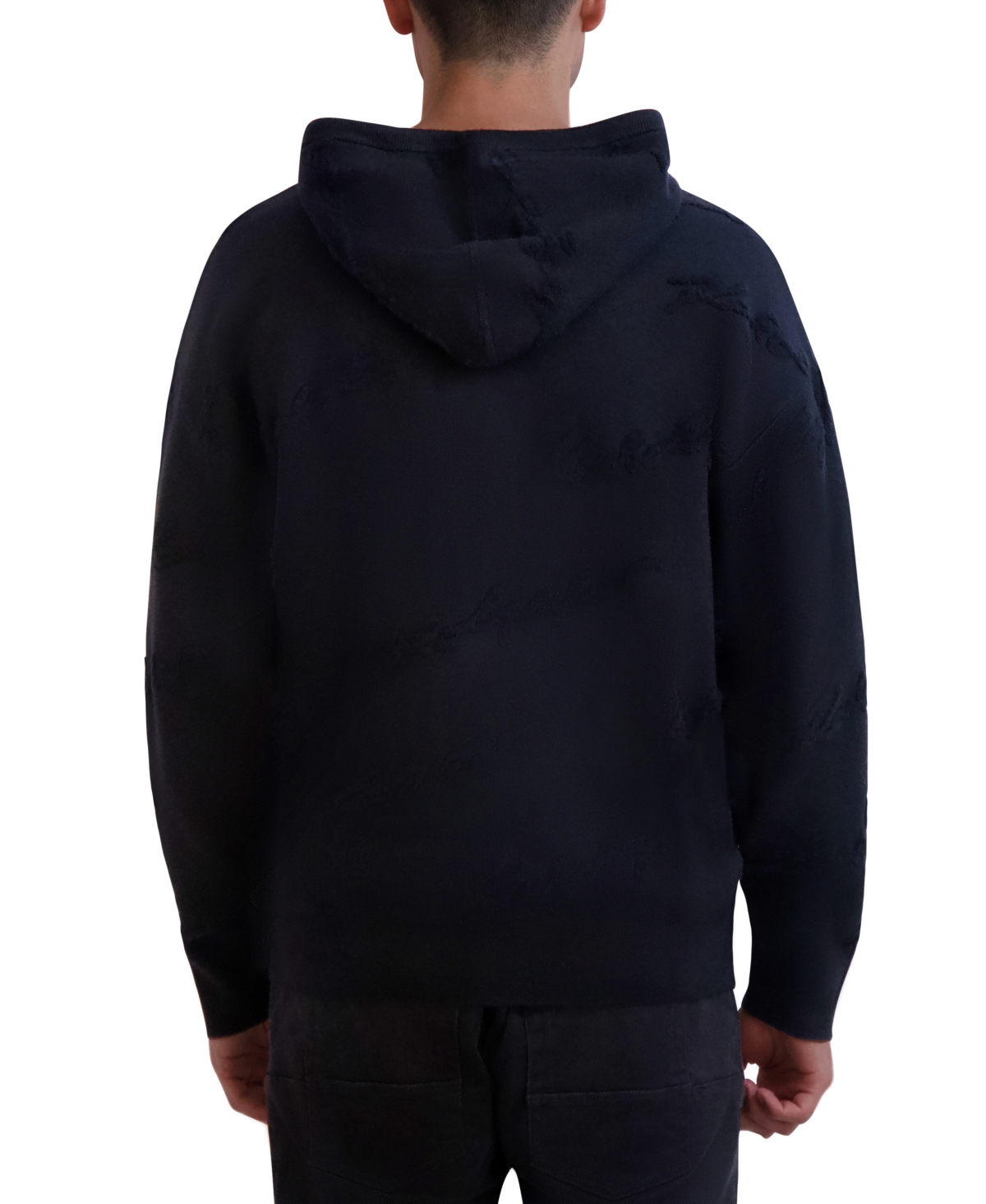 Karl Lagerfeld Men's Regular-fit Hoodie Sweater In Black