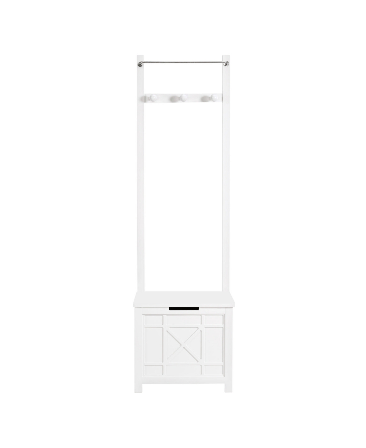 Alaterre Furniture 20" Wood Derby Bench In White