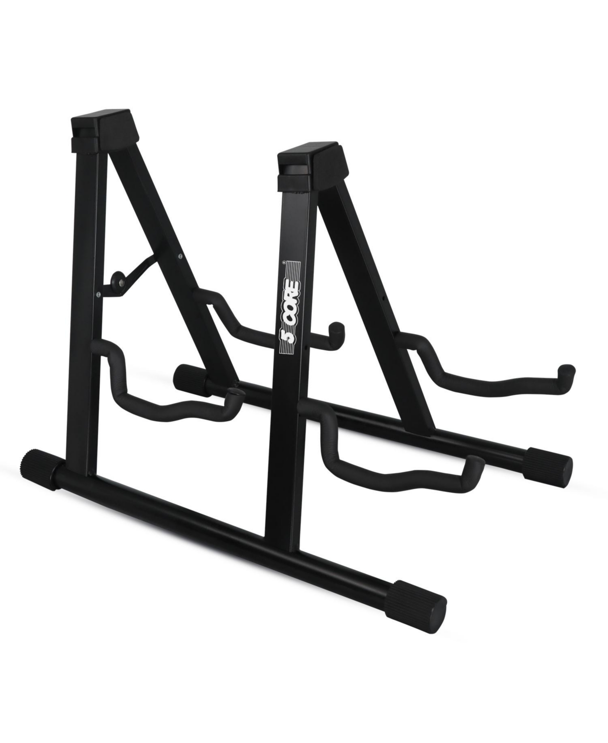 5 Core Double Guitar Stand Floor Adjustable A Frame Folding Acoustic Electric Guitars Holder Stands Gss 2N1 Blk