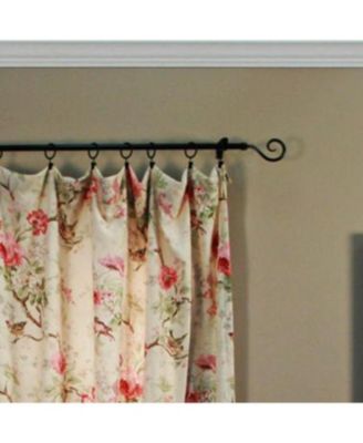 Balmoral Floral Print Tailored Panel Curtain 48-Inch-by-84-Inch - Red/Yellow