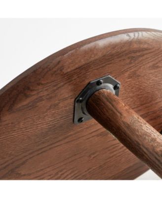 Pebble Shaped Solid Oak Wood Center Table with Natural Wood Top(only one table)