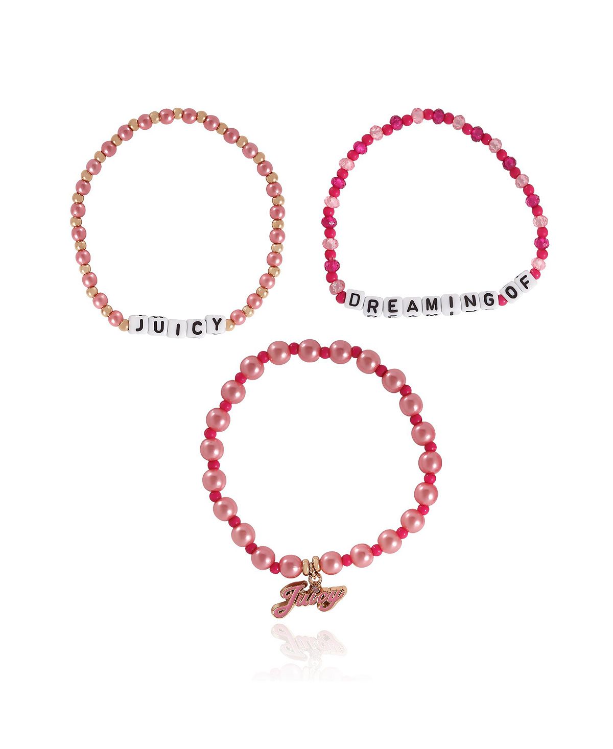 Juicy Couture Kids 드리밍 오브 주시 3피스 스트레치 비드 주얼리