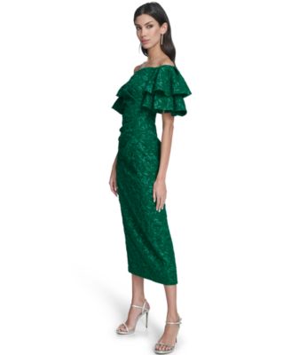 Women's Off-The-Shoulder Side Tuck Gown