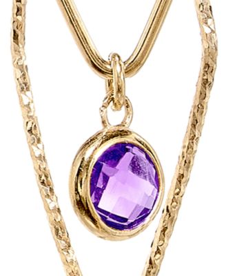 Amethyst (1-5/8 ct. t.w.) Openwork Orbital Geometric Drop Earrings in 14k Gold-Plated Sterling Silver (also in Sky Blue Topaz)