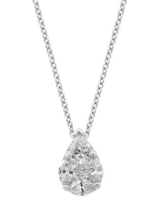 Diamond Pendant Necklace (3/4 ct. t.w.) in 14k White Gold