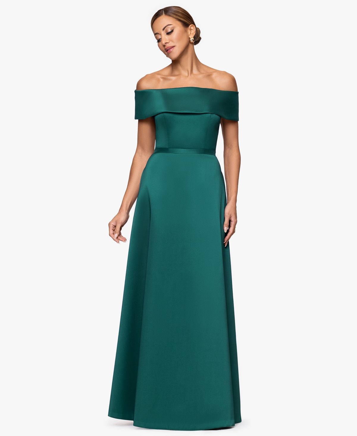 Xscape Women's Off-The-Shoulder Long Dress