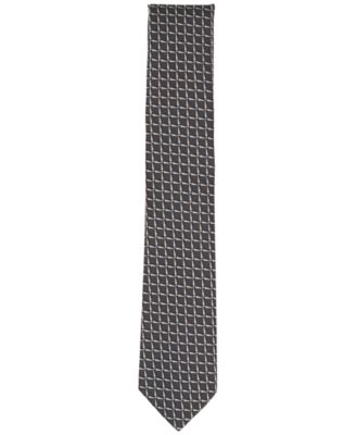 Men's Check Pattern Slim Tie, Macy's Exclusive