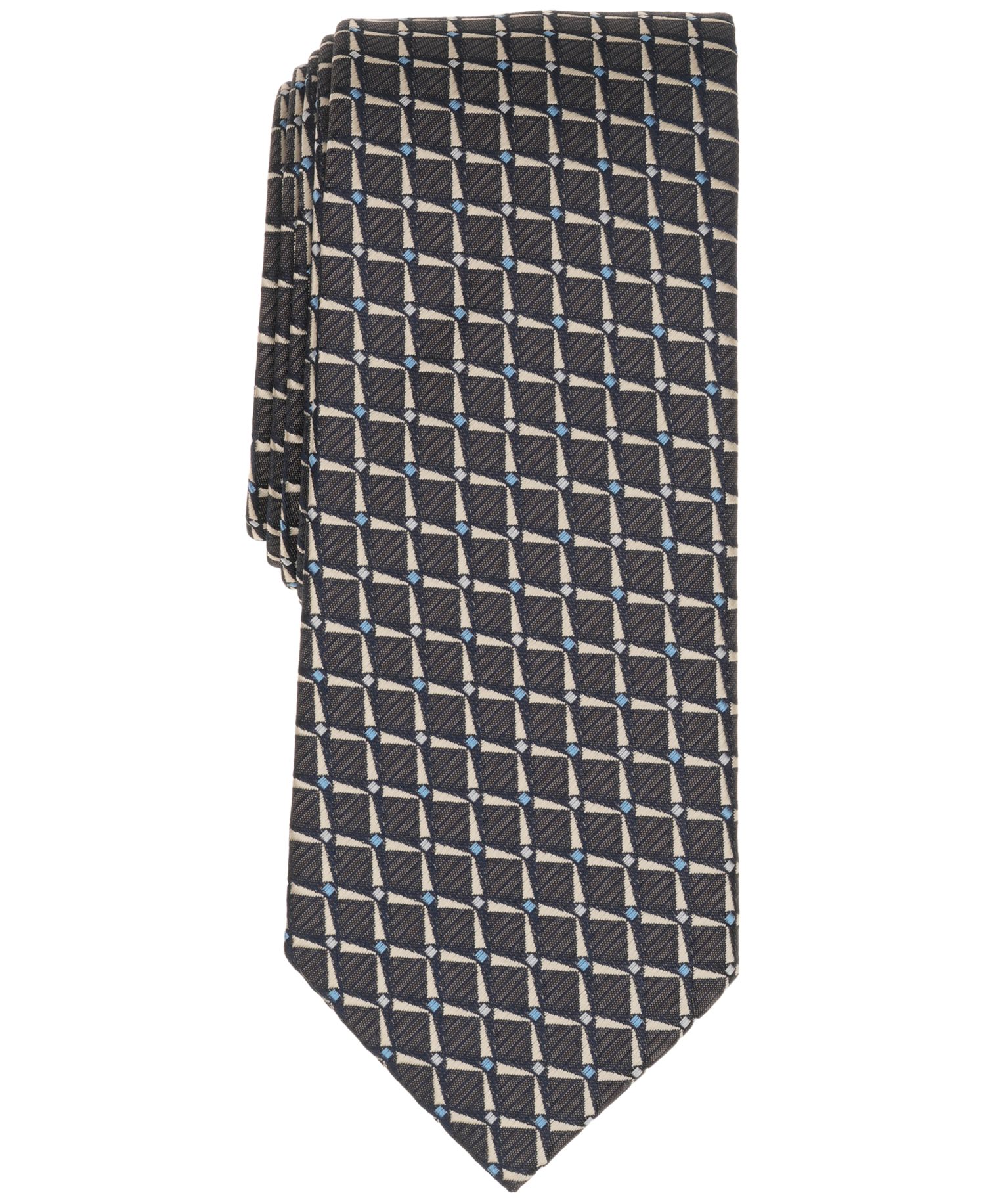 Men's Check Pattern Slim Tie