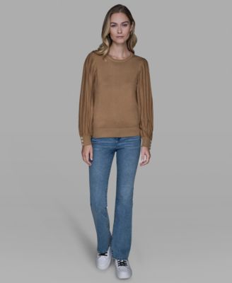 Petite Crewneck Long-Sleeve Sweater