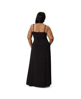 Women's Plus Size Cape Maxi Dress