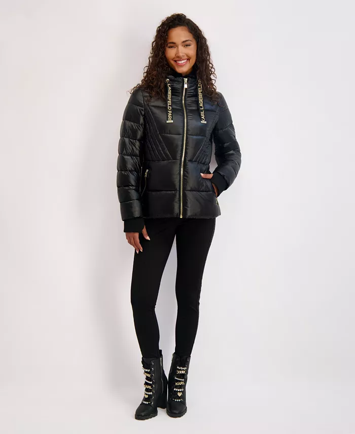 Women's Hooded Short Puffer Jacket - thumbnail 2