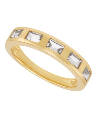 White Sapphire Band Ring (1-1/4 ct. t.w.) in 14k Yellow Gold-Plated Sterling Silver