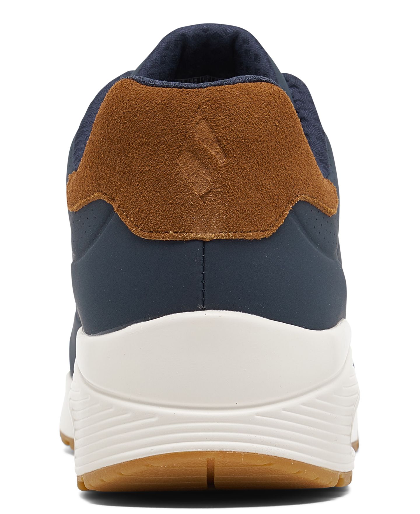 Мужские кроссовки Skechers Uno - Suited On Air Memory Foam Casual, цвет: Тёмно-синий / Коричневый — фото 4