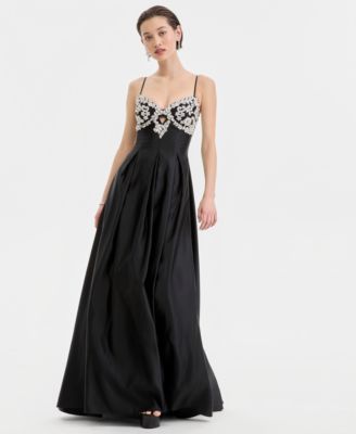 Juniors' Rhinestone Ball Gown