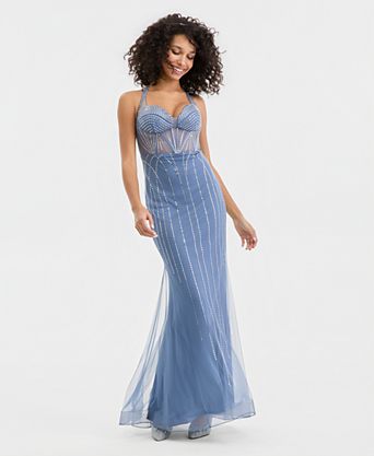say yes to the dress prom dresses Juniors' Embroidered Appliqu Side-Slit Ball Gown Sz5/6 $249 (Prom) Length is based on size 7/8 and varies 1/4 between sizes Say Yes to the Prom