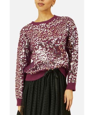 Women's Sequin Relaxed Fit Sweater