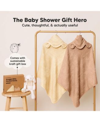 Snuggle Baby Towels with Hood for Newborn Girls, Boys, Toddlers, Soft & Absorbent Hooded Baby Bath Towels