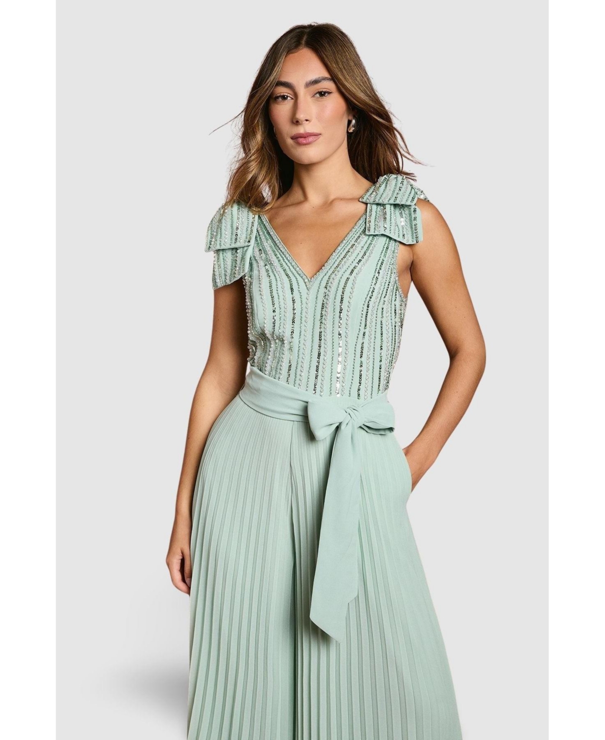 Coast Women's Embellished Bow Shoulder Jumpsuit