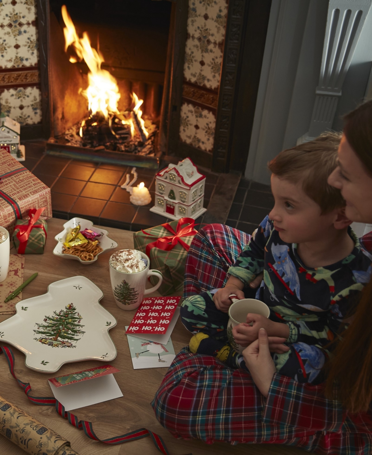 Spode Christmas Tree Mug & Coaster Set